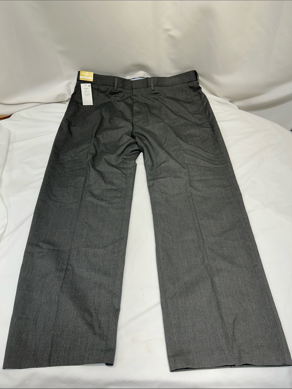 NWT J.M. Haggar Premium Stretch Suit Separate Pants Dk Grey Diamond Weave 38x30